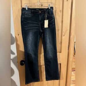 Chic Dark Indigo Flare Jeans